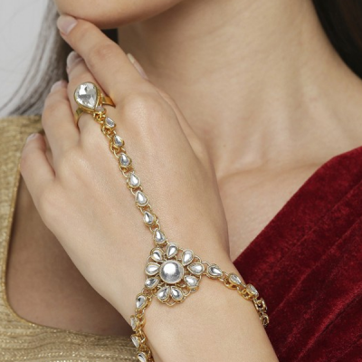 Stainless Steel Gold-Plated Charm Bracelet