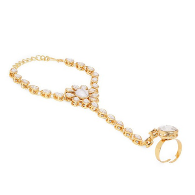 Stainless Steel Gold-Plated Charm Bracelet
