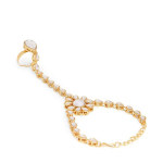 Stainless Steel Gold-Plated Charm Bracelet