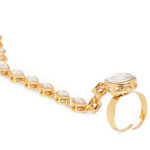 Stainless Steel Gold-Plated Charm Bracelet